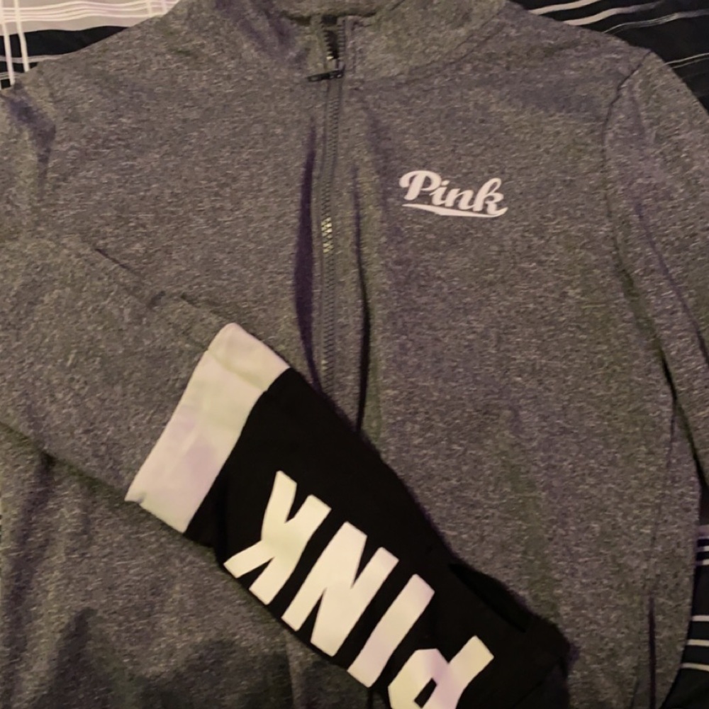 VS Pink quarter zip lightweight jacket